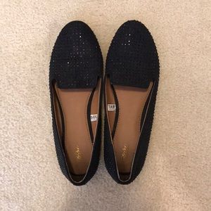 Black studded mules
